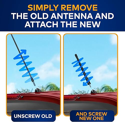 Miniatura 3 de Mástil de antena de 7 pulgadas negro para Nissan Juke (2011-2017) - Antena corta premium altamente duradera - Antena de radio a prueba de lavado de