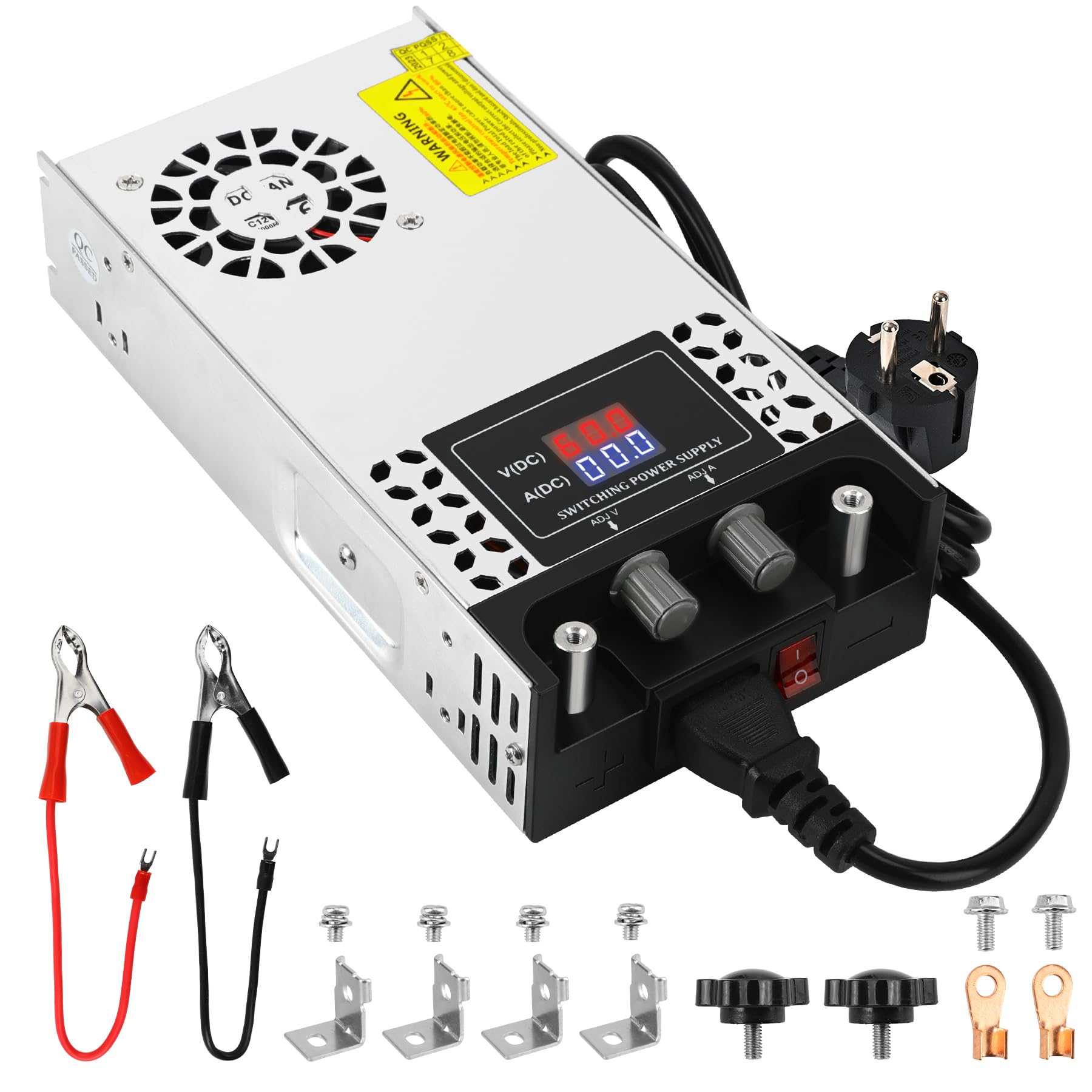 Transformador 230V AC a DC 0-60V ajustable con salida de corriente de 10A para taller 8
