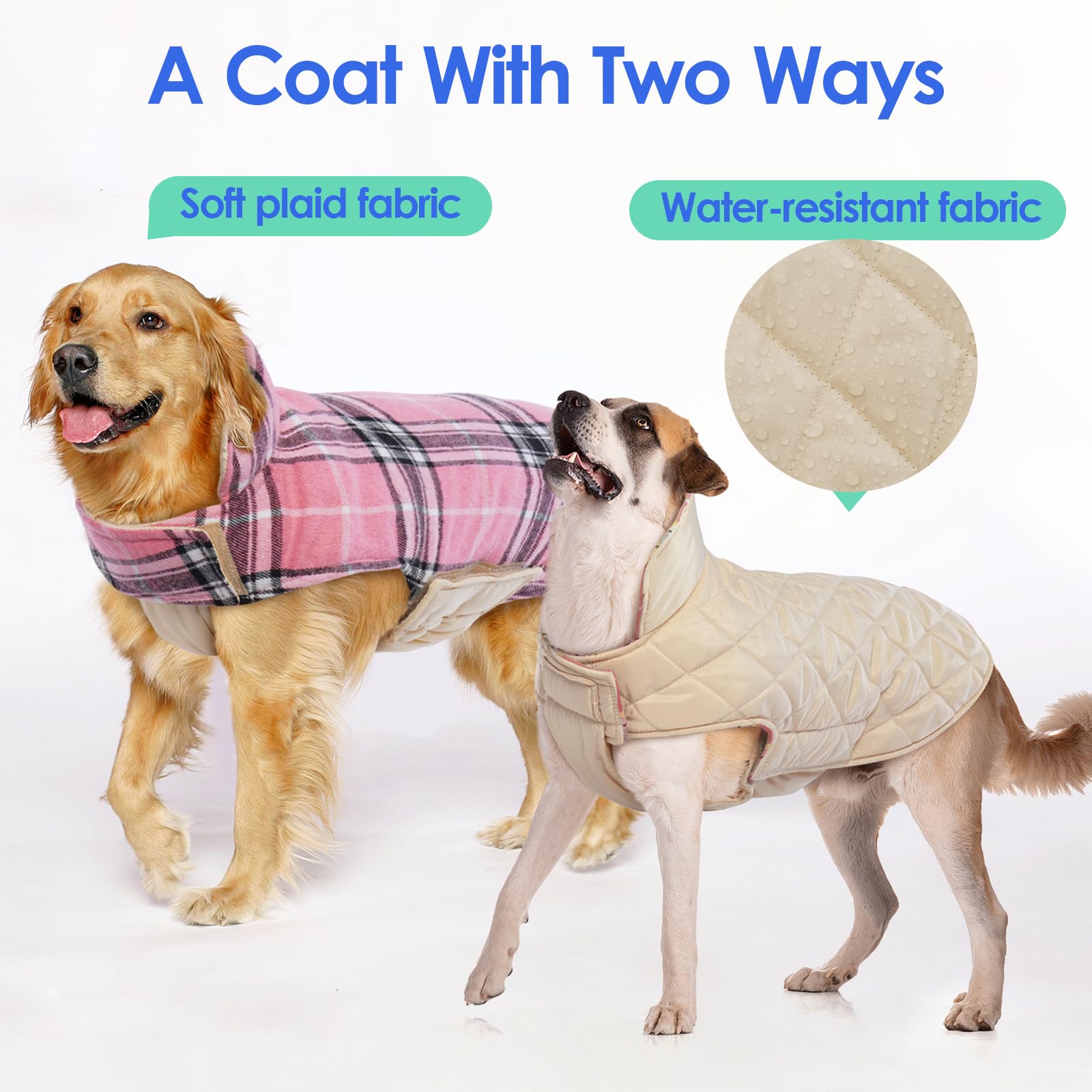 MIGOHI Hunde-Winterjacke – Warmer Mantel Für Kleine Bis Große Hunde, Mit Reflektierenden Streifen, Burgunderrot (Größe M)