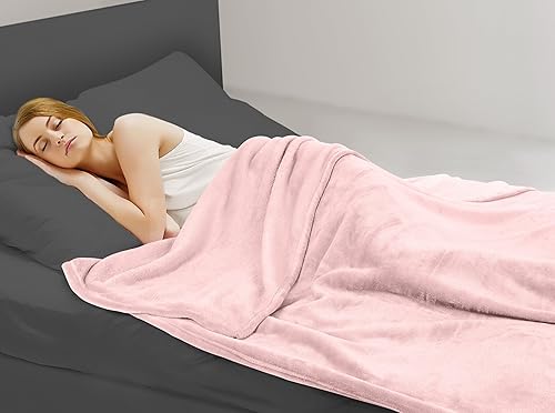 Miniatura 7 de Utopia Bedding Manta de forro polar rosa, tamaño Queen, ligera, mullida, suave, antiestática de microfibra (90 x 90 pulgadas)