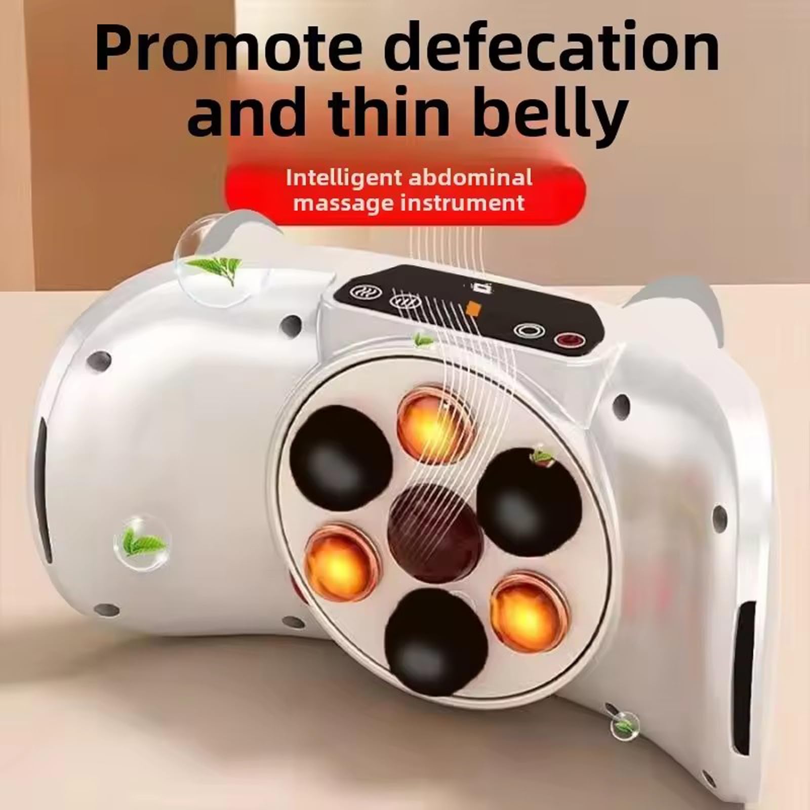 Elektrischer kabelloser Bauchmassagegerät für Fettverbrennung und Verdauung, EMS Bauchmuskeltrainer elektrisch mit Wärme, 3 Massagemodi Anti-Cellulite Massagegerät, EMS Trainingsgerät für Taille Bauch