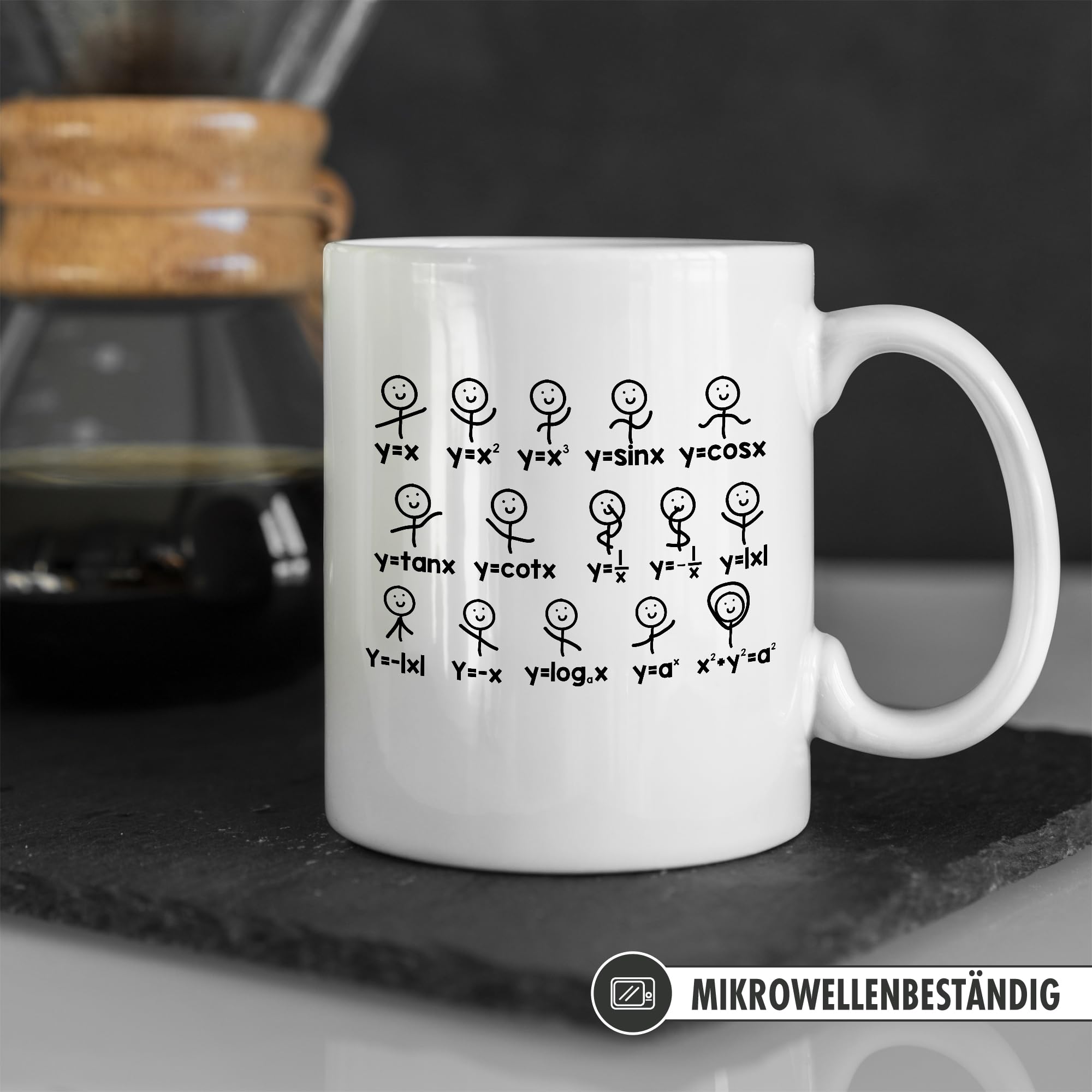 Decodyne - Tazza da caffè con formule matematiche famose