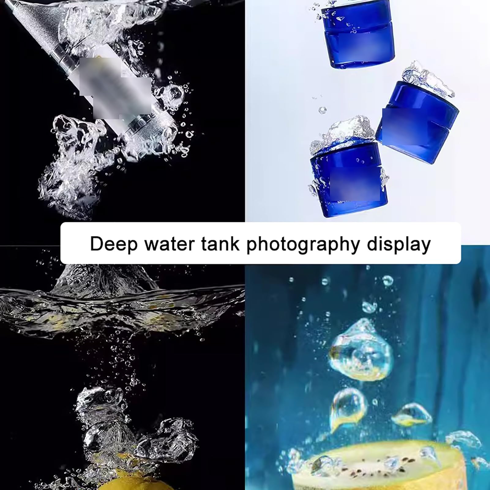 Akrylowa taca fotograficzna - przezroczysty zbiornik na wodę do ekspozycji i rekwizytów do fotografowania, wiele (60 x 60 x 5,5 cm / 23.6x23.6x2.1in)