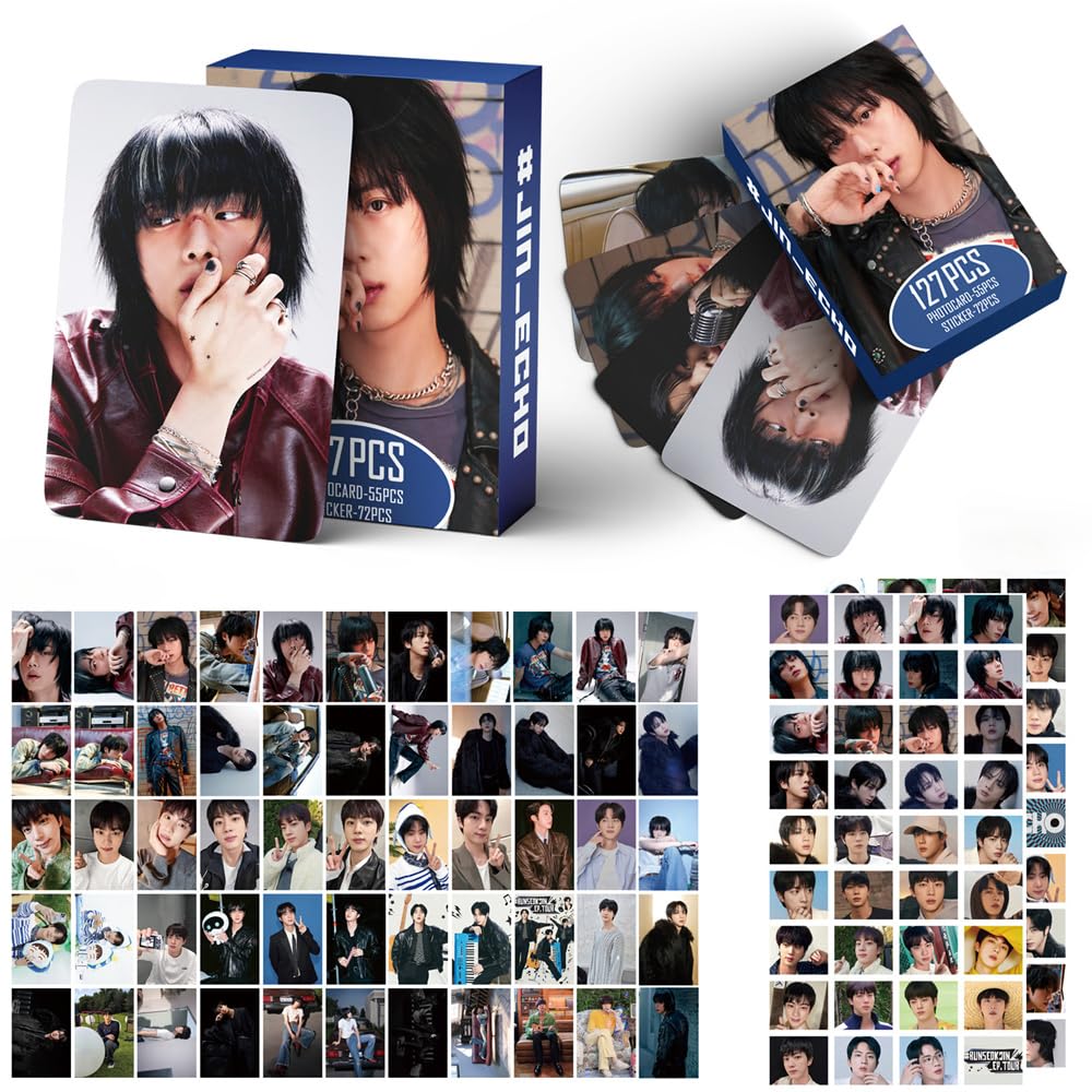 BTS JIN New Album ECHO Lomo Card, 55 PCS Photocards & 72 PCS