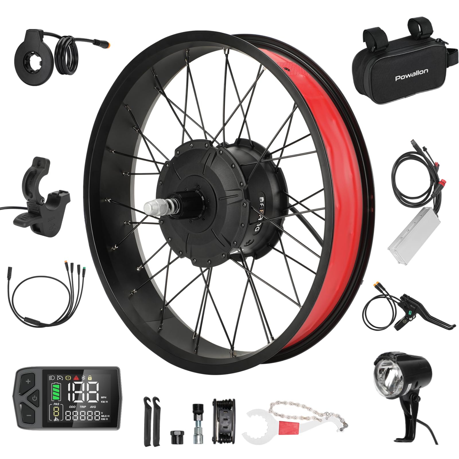 Amazon.com : BAFANG 20 Inch Fat Tire Electric Bike Rear Wheel