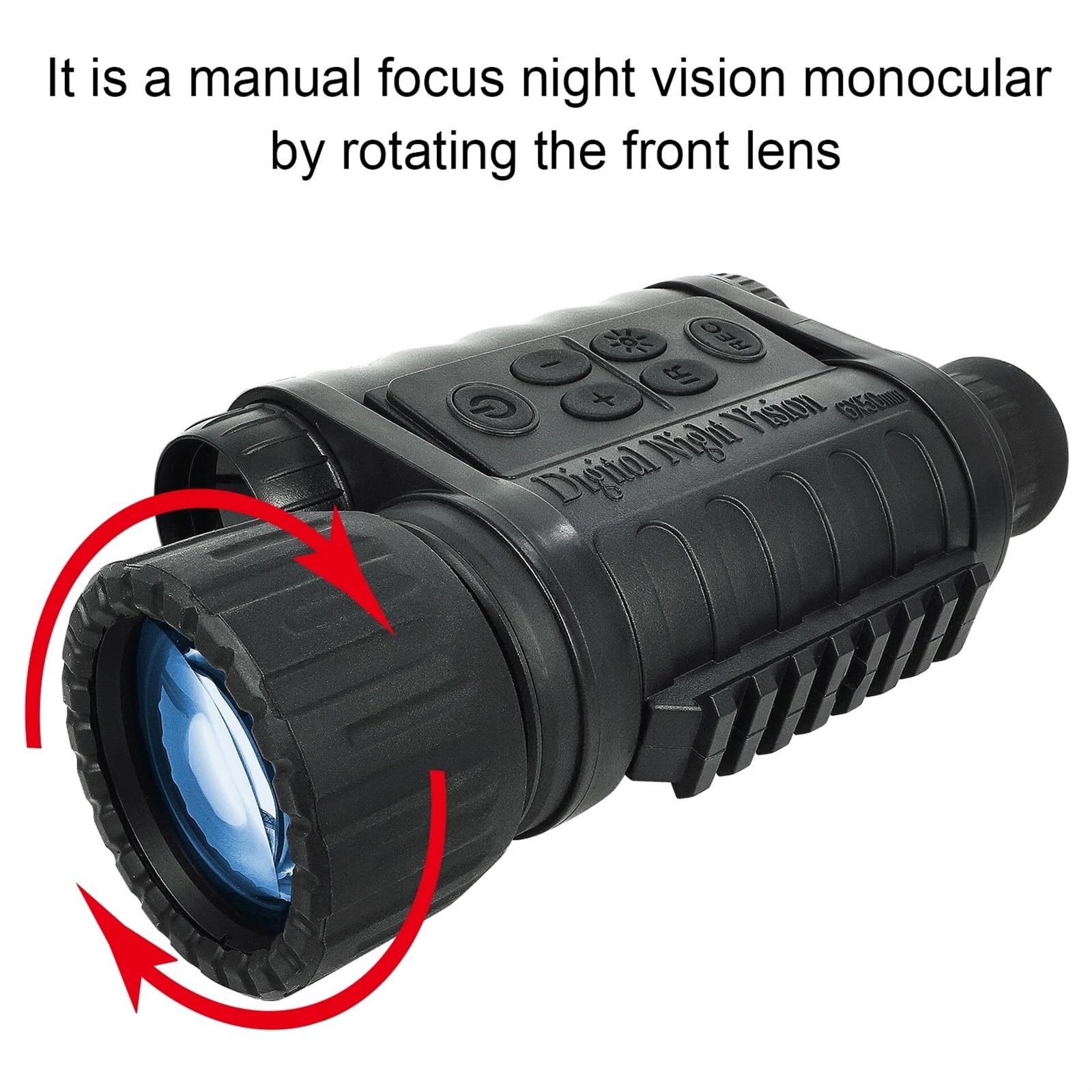 Alcance De VisióN Nocturna, WG-50 Plus IR visión nocturna Monocular visión nocturna 12MP Digital 5X Zoom telescopio de caza portátil alcance nocturno de 1150 pies con 64GB Para Vigilancia U Observació
