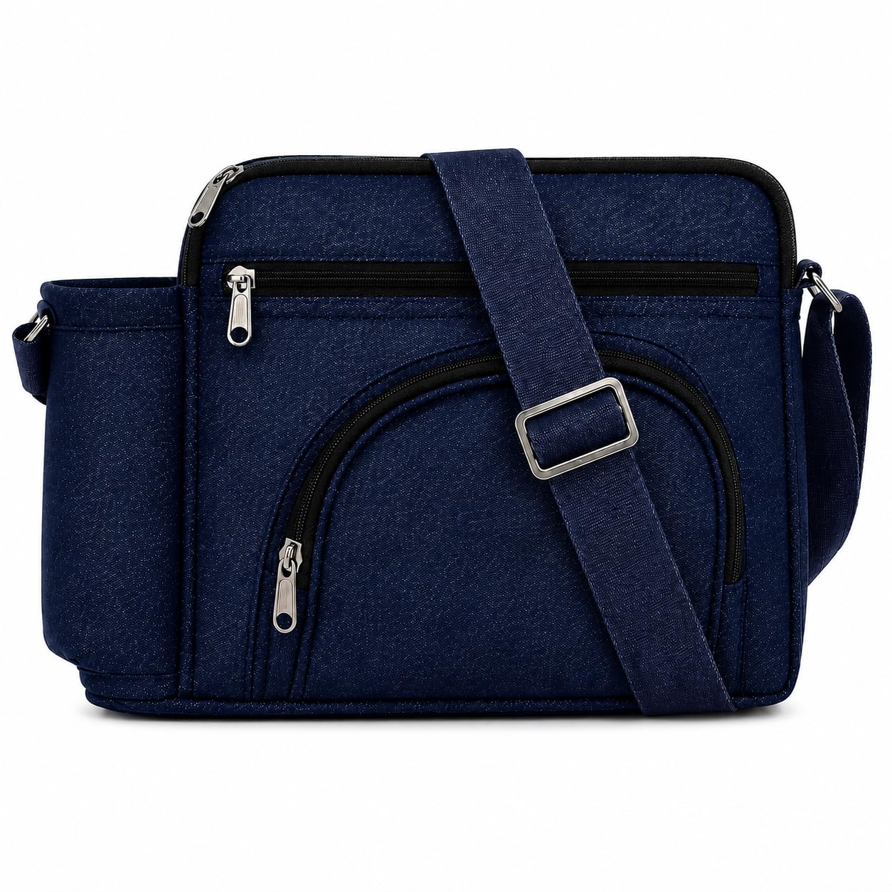 meyashoper Sling Bag for Men & Women | Multipocket Crossbody Shoulder Bag with Bottle Holder | Lightweight Travel Messenger Side Bag for Office, College & Daily Use (Blue)-picture-48