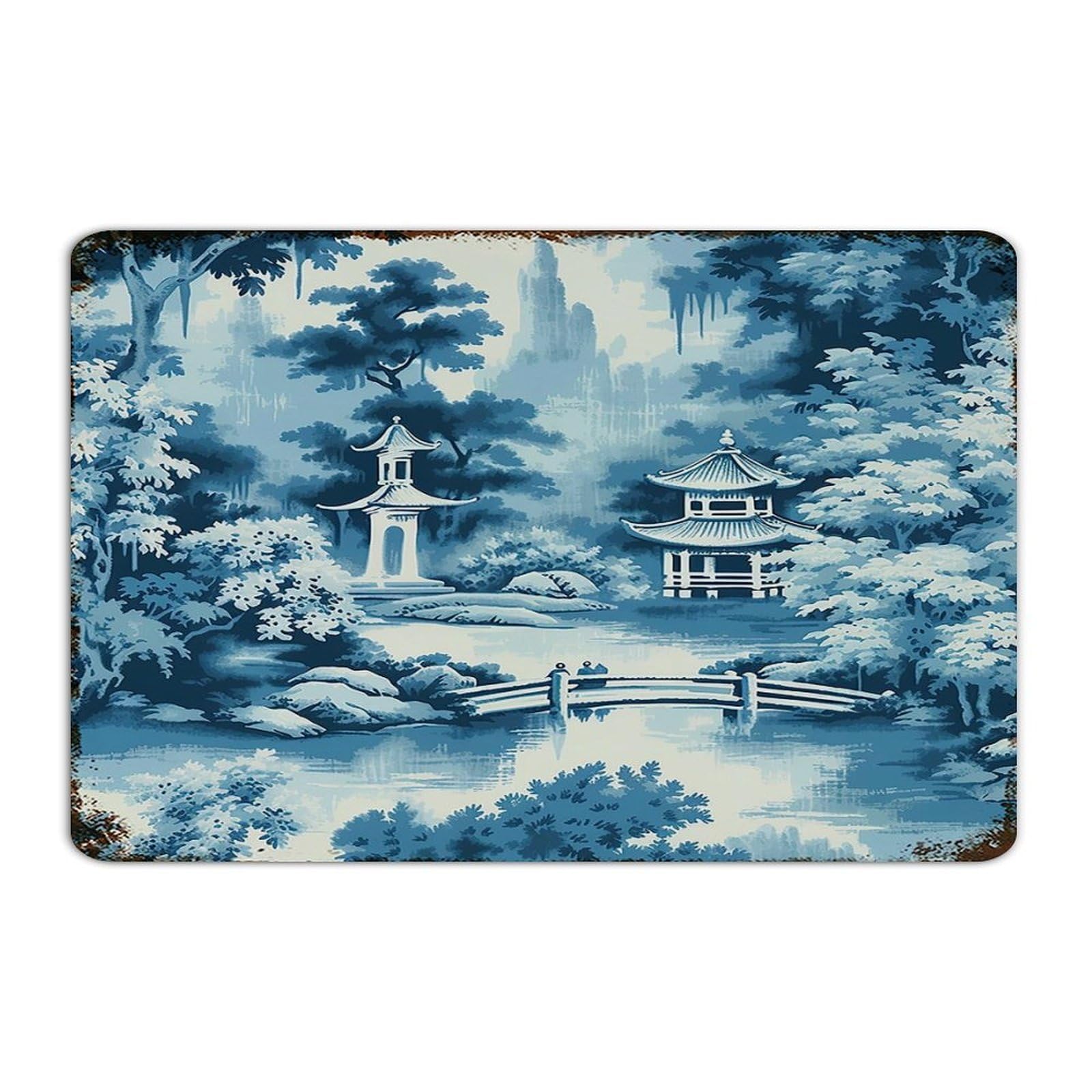 Panneau métal pagode chinoise le cadeau idéal pour décorer une entrée