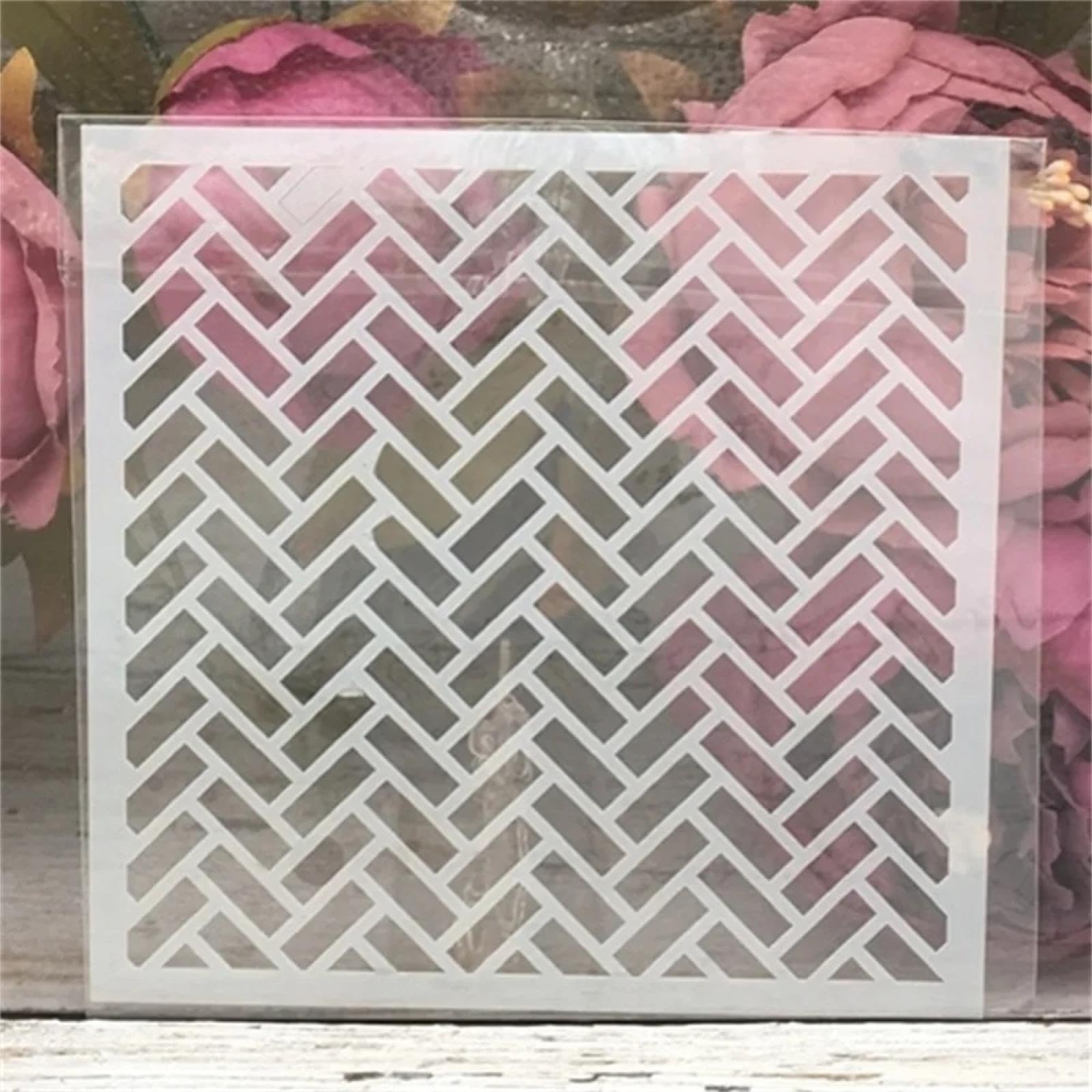 Plantillas para pintar sobre madera, 9 unidades, 13 cm, flecha redonda, textura geométrica, plantilla reutilizable para pintar sobre madera, pared, puerta, lienzo, decoración del hogar