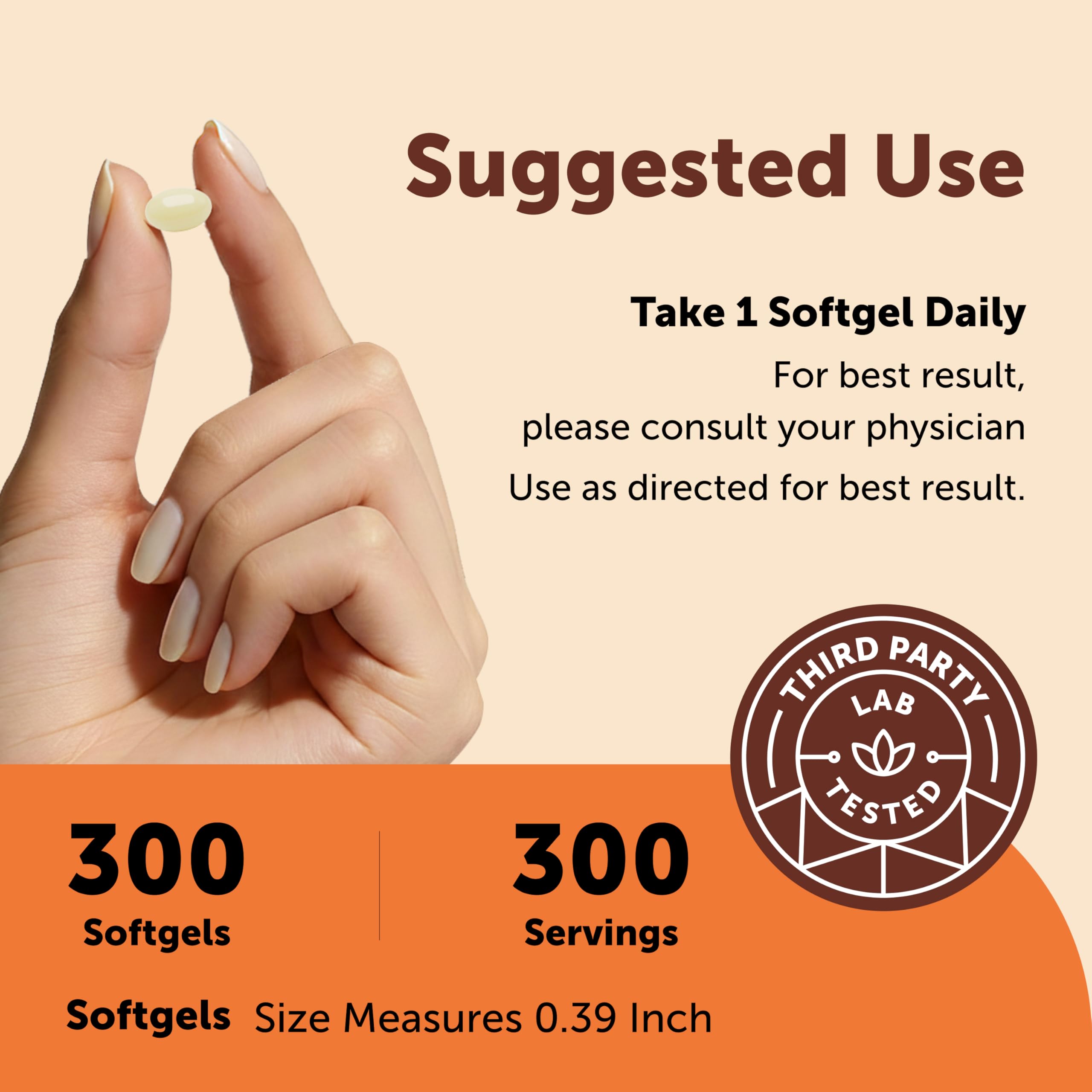 Micro Ingredients Vitamin D3 2,000 IU + K2 MK-7 50 mcg, 300 Softgels | Made with Coconut Oil | 2-in-1 Formula | Easy to Swallow, Non-GMO — Amazon image 4