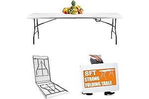 8' Folding Table: Heavy Duty, Portable, and Perfect for All Occasions