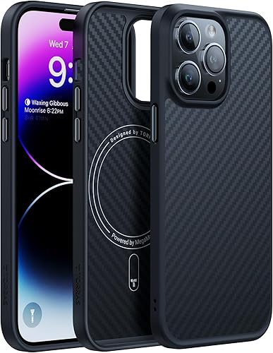 TORRAS Funda MegaMag Shield mejorada 2023 diseñada para iPhone 14 Pro Max probada en caídas de grado militar compatible con MagSafe para iPhone 14