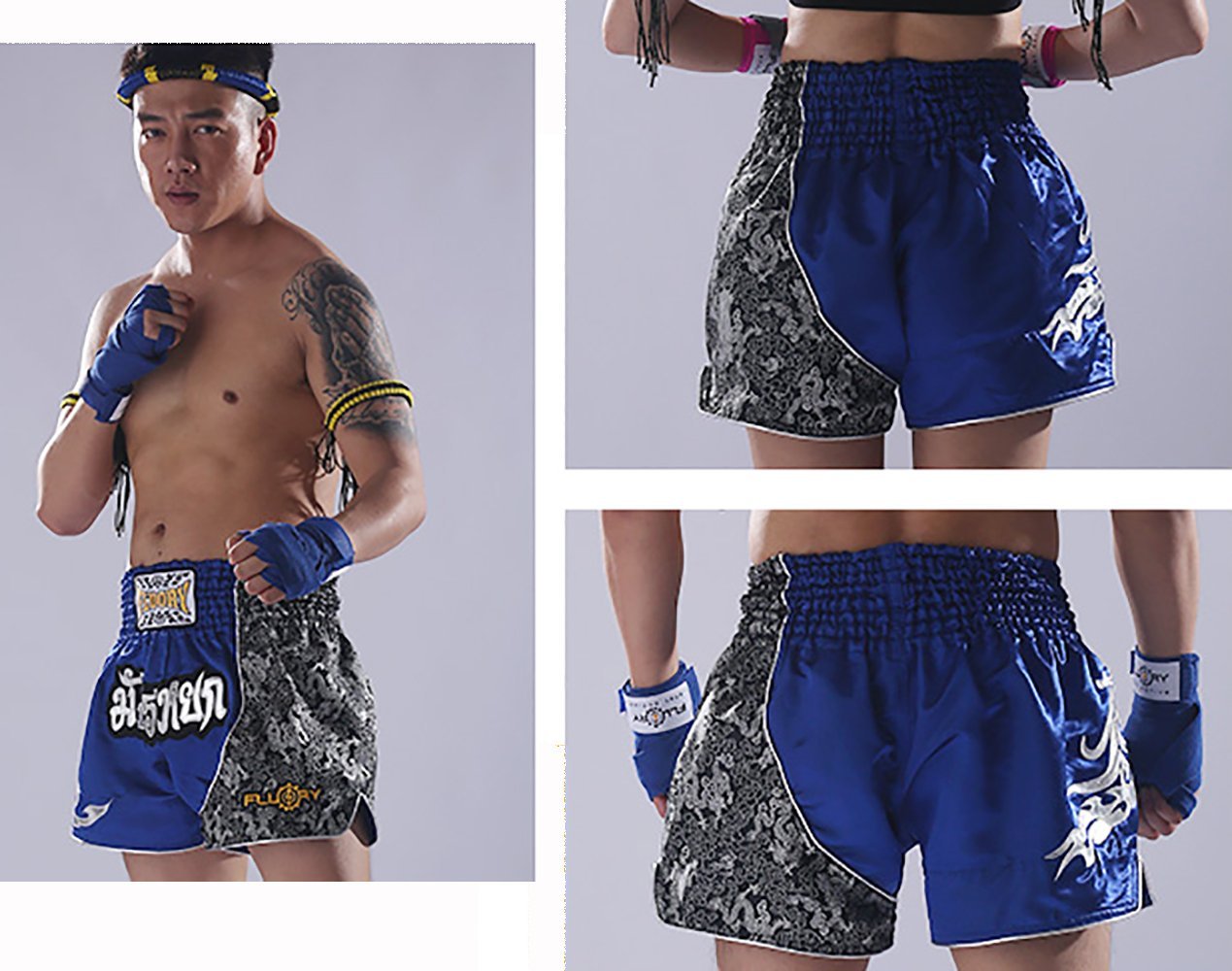 FLUORY Muay Thai Fight Shorts,MMA Shorts Clothing Training Cage Fighting Grappling Martial Arts Kickboxing Shorts Clothing
