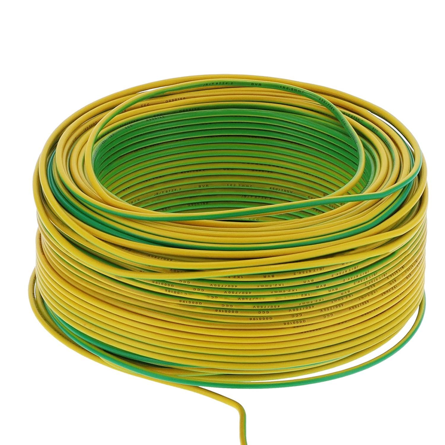 FILO CAVO ELETTRICO UNIPOLARE 1x2,5 MM 2,5 FS17 CORDINA FS 17 GIALLO-VERDE (100 mt)