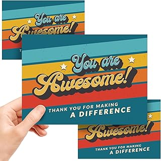 50 Thank You Postcards - 4x6 You Are Awesome Cards for Employee Appreciation Gifts, Nurse Appreciation Cards, Teacher Appreciation Cards, Volunteer Recognition Cards, for Students and More