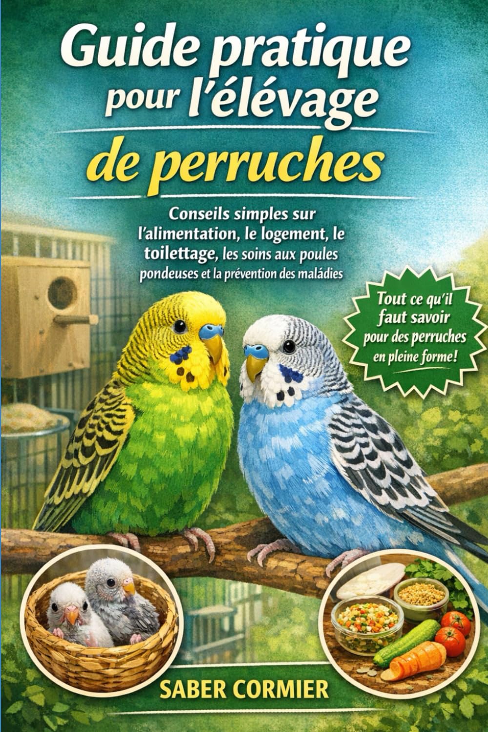 Guide pratique pour l'élevage de perruche: Conseils simples sur l'alimentation, le logement, le toilettage, les soins aux poules pondeuses et la prévention des maladies
