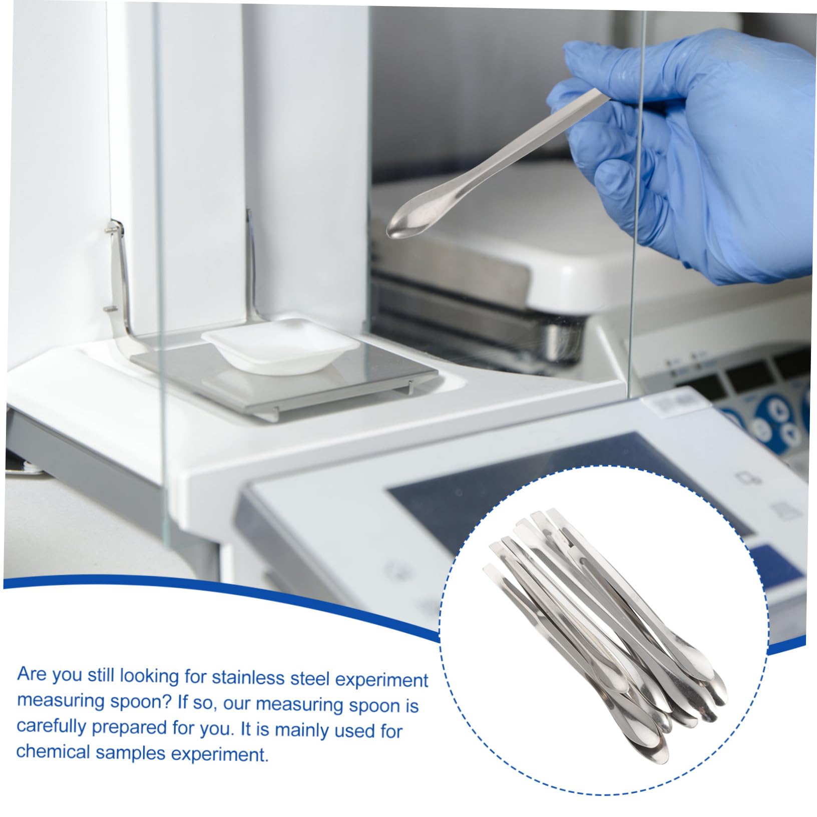 VINTORKY 12pcs Spoon Mini Scoops Lab Micro Spatula Laboratory Sampling Micro for Sampling Measure Useful Measure Spatula Lab Equipment Spatula for Lab Laboratory Spatula Stainless Steel