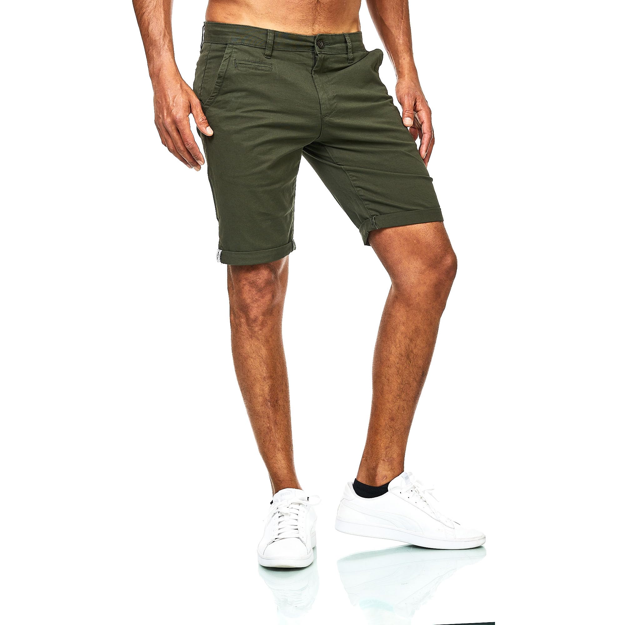 D’MARO Herren Chino Shorts Slim Fit – Sommerhose mit Stretch – Bequeme Bermuda aus Baumwolle – Pflegeleicht & Modern