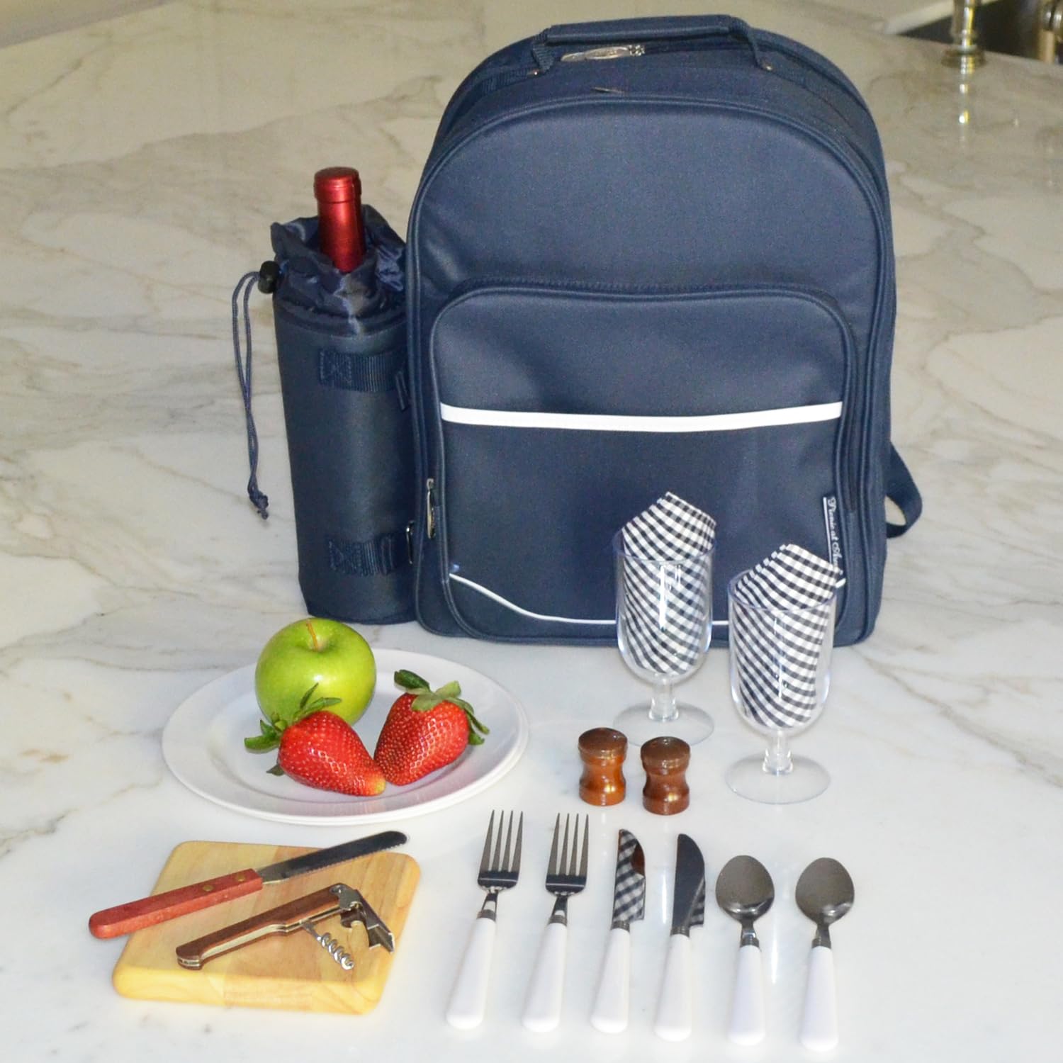 Picnic Backpack Picnic At Ascot 2 Person With Cooler & Wine Holder ...