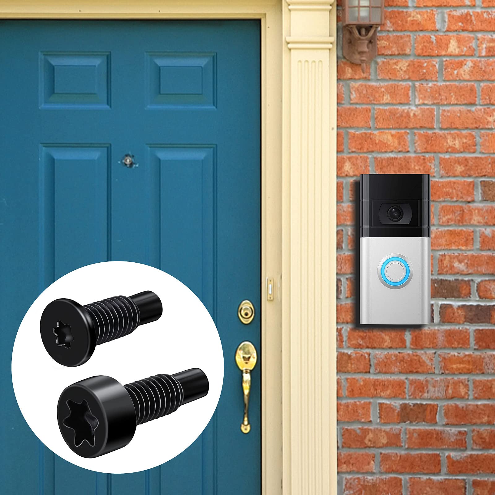 Juego de 4/20 tornillos de repuesto para timbre, T5, T16, tornillos de seguridad para timbre, accesorios compatibles con timbre de video, timbre de video 2 (largo/corto)