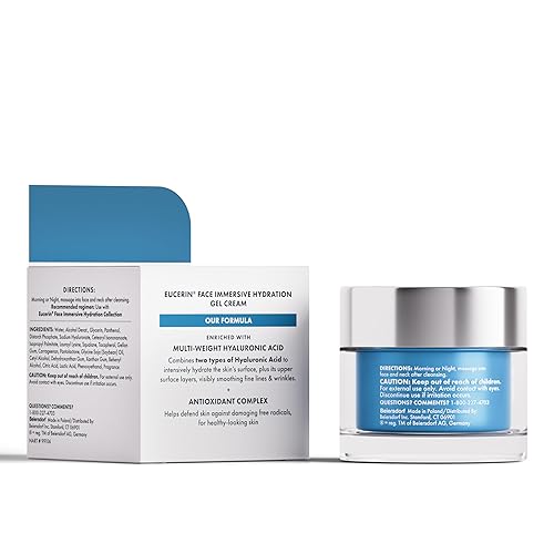 Miniatura 11 de Eucerin Crema de gel de hidratación facial con ácido hialurónico, hidratante facial ultraligero que suaviza las líneas finas y las arrugas, tarro de
