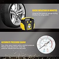 Vista 6 de Compresor de aire portátil inflador de neumáticos bomba eléctrica AC/DC