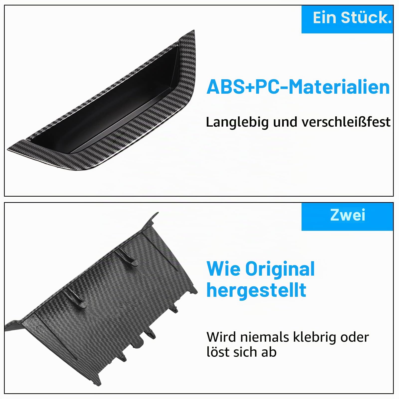 Türgriffabdeckung kompatibel mit bmw X3 F25 Türgriff Innen 2010-2016 Türgriff Links für X4 F26 2014-2017 Innengriffe Vorne links -Kohlefasermuster