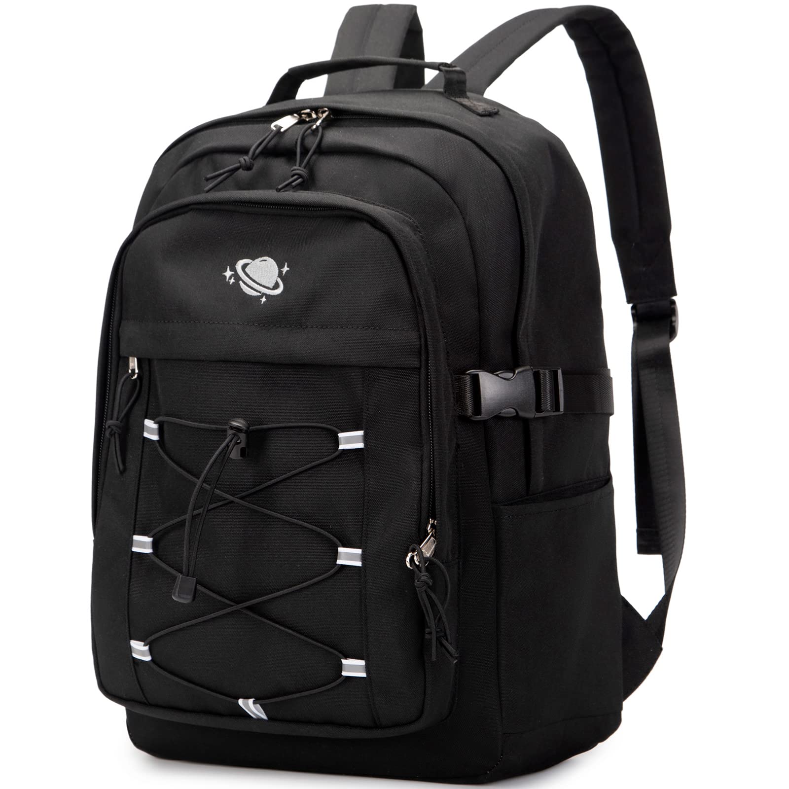 mygreen Casual Daypack Backpacks School Bag College Lightweight Travel Daypack Large Bookbags for Teens Girls Women Middle School Students Black