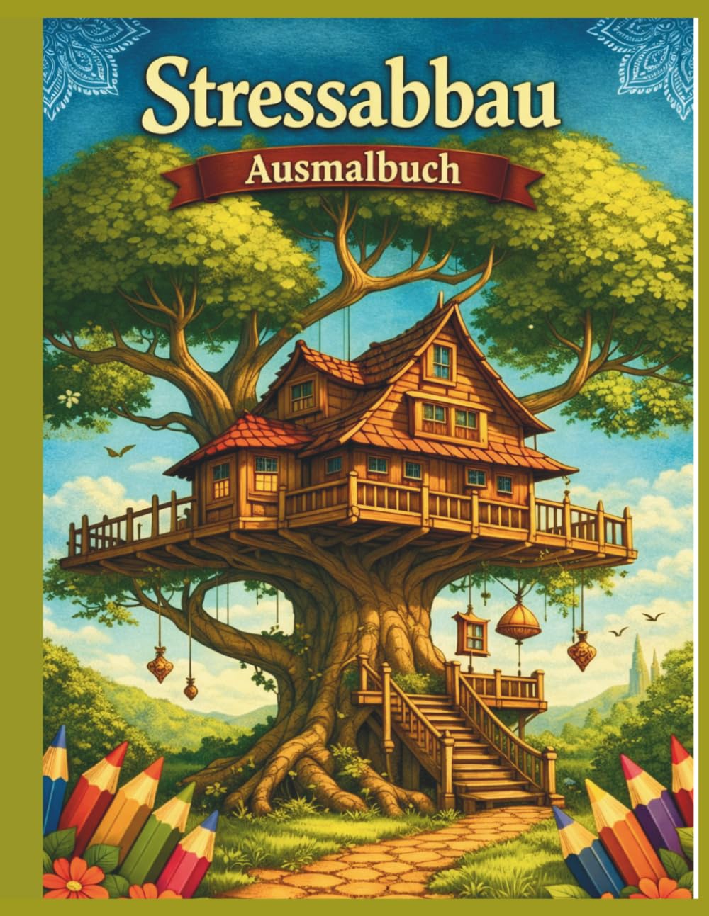 Stressabbau. Ausmalbuch: Wunderschöne Landschaften und faszinierende Gebäude zum Ausmalen | Entspannung, Achtsamkeit und kreative Auszeit für Erwachsene