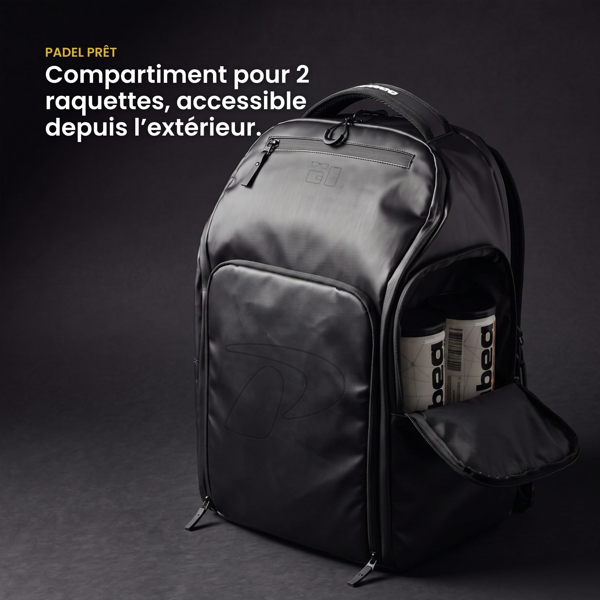 Palbea P-Bag Sac Padel 40L avec Espace pour Raquettes et Chaussures.