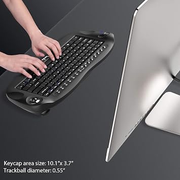 Easy Zoom Control with Scroll Wheel and ctrl,Banalove mini Handheld trackball Multi-Media 2.4G Wireless Keyboard Combo for HTPC Home Theater Keyboard,Smart TV Multimedia Set-Top Box