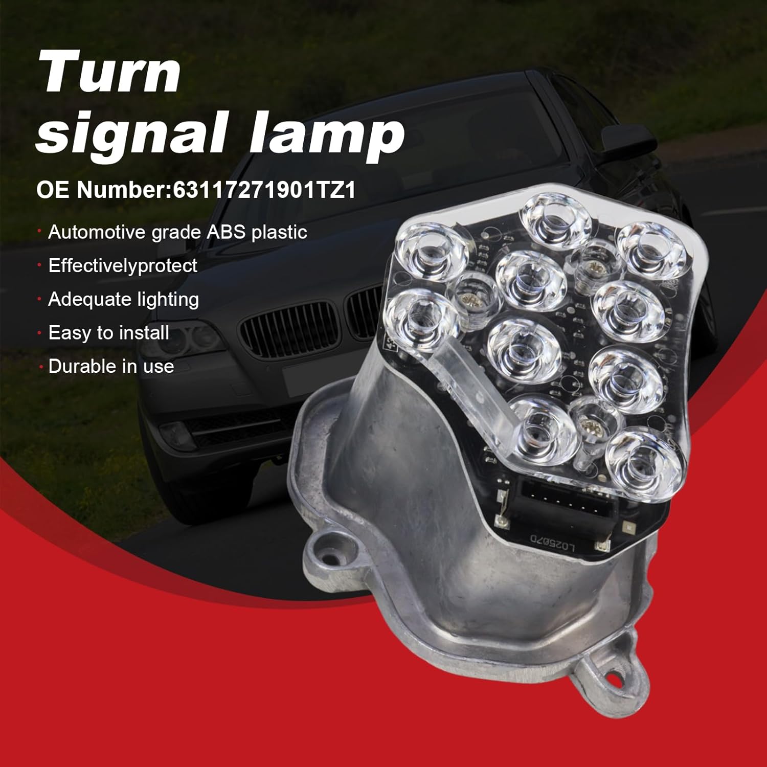 MUNIK Turn Signal Led Headlight Left & Right Turn Signal LED Headlight Indicator Module for BMW 520i 523i 528i 530i 535i Replace# 63117271901 63117271902