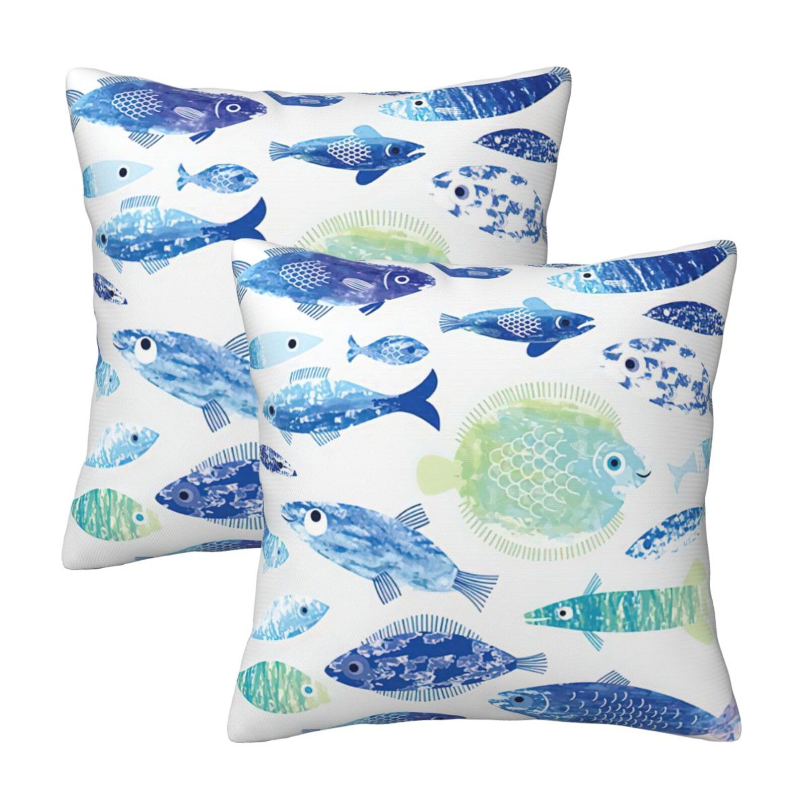 RRhgipp Ocean Life Throw Pillow Cases Decorative Cushion Covers Couch Bed Sofa Decoration Xmas Gifts Bed