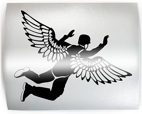 WINGS BASE JUMPER - PICK COLOR & SIZE - Jumping Vinyl Decal Sticker B