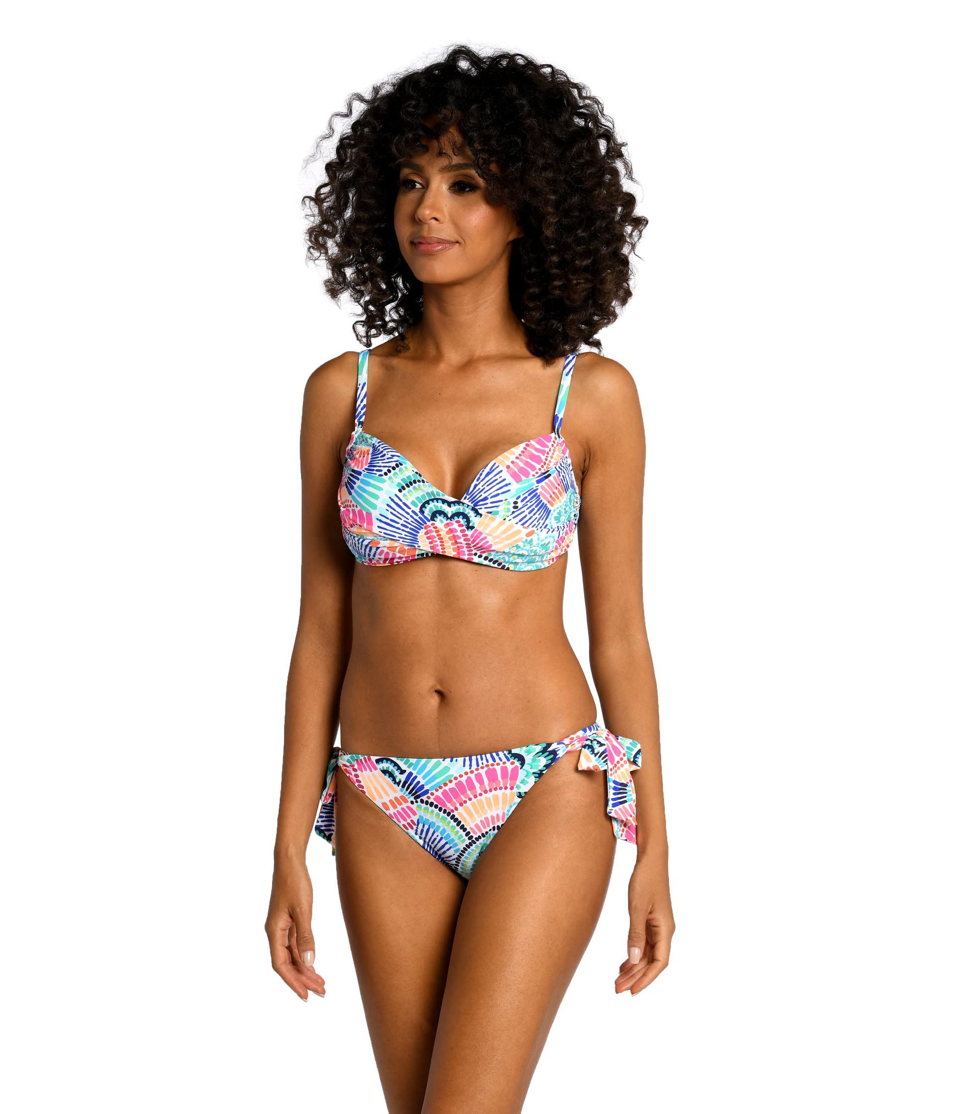 La Blanca Women's Over The Shoulder Wrap Bikini Swimsuit Top