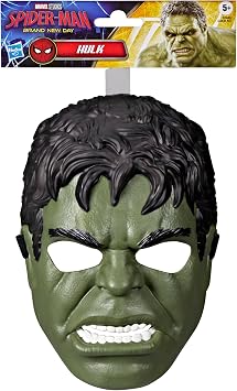 Marvel Studios Spider-Man: Yepyeni Bir Gün Hulk Rol Yapma Kostüm Maskesi, Çocuklar için Süper Kahraman Oyuncakları, 5 Yaş ve Üzeri