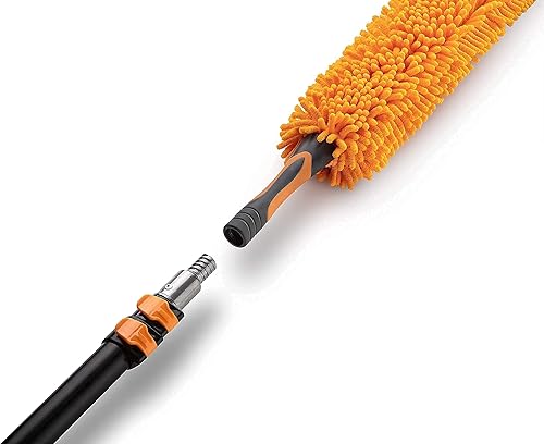 Ventilador flexible de 5 a 14 pies para ventilador de techo alto con poste de extensión (alcance de más de 20 pies)  Limpiador de aspas de