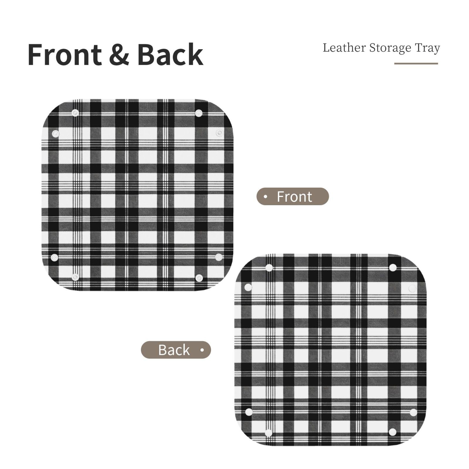 Plateau De Rangement Mexicain En Cuir - 24x24 Cm, Imprimé Céramique, Imperméable - Pour Clés, Bijoux, Maquillage