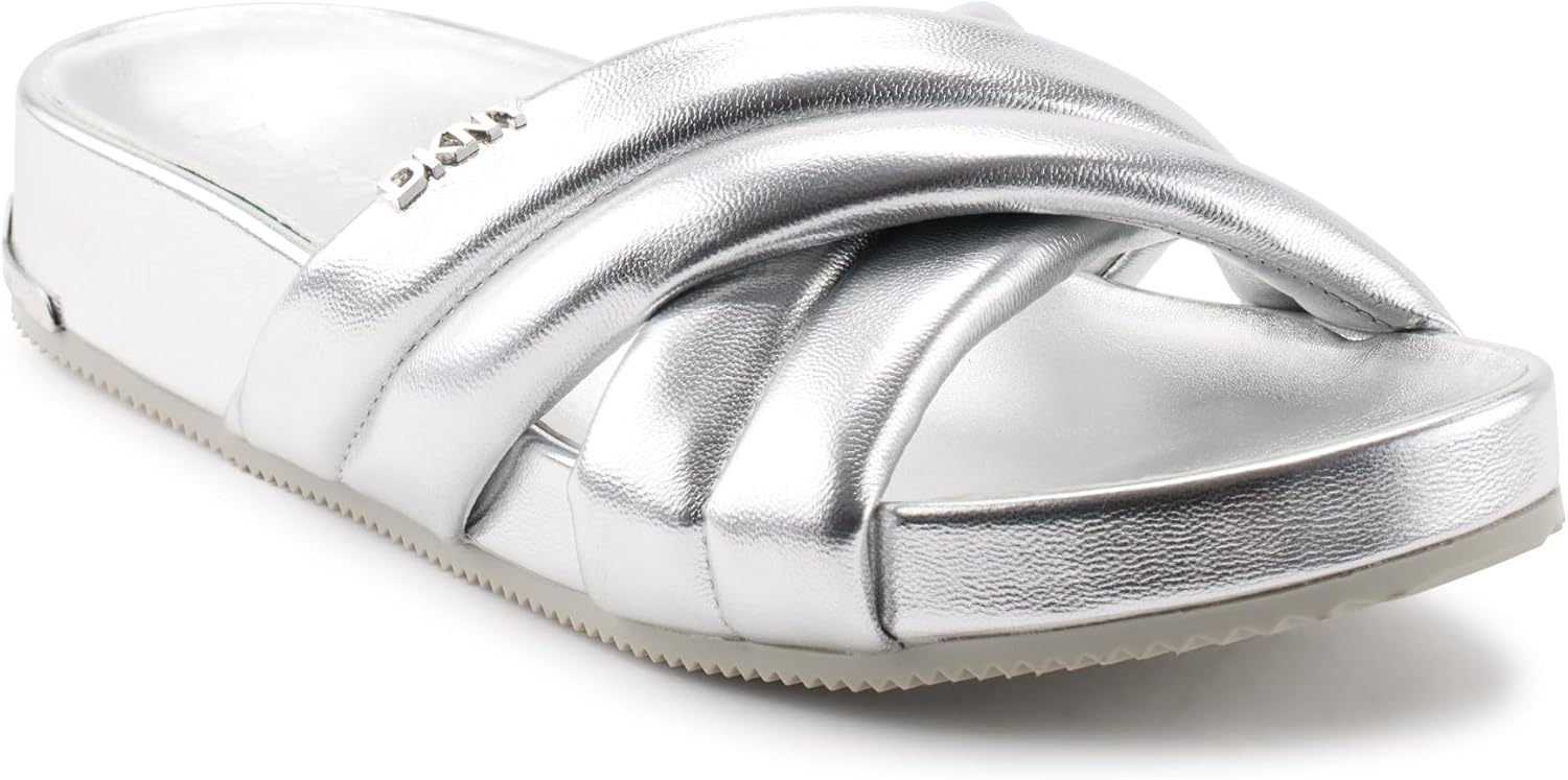 DKNY Womens Criss Cross Flat Sandal