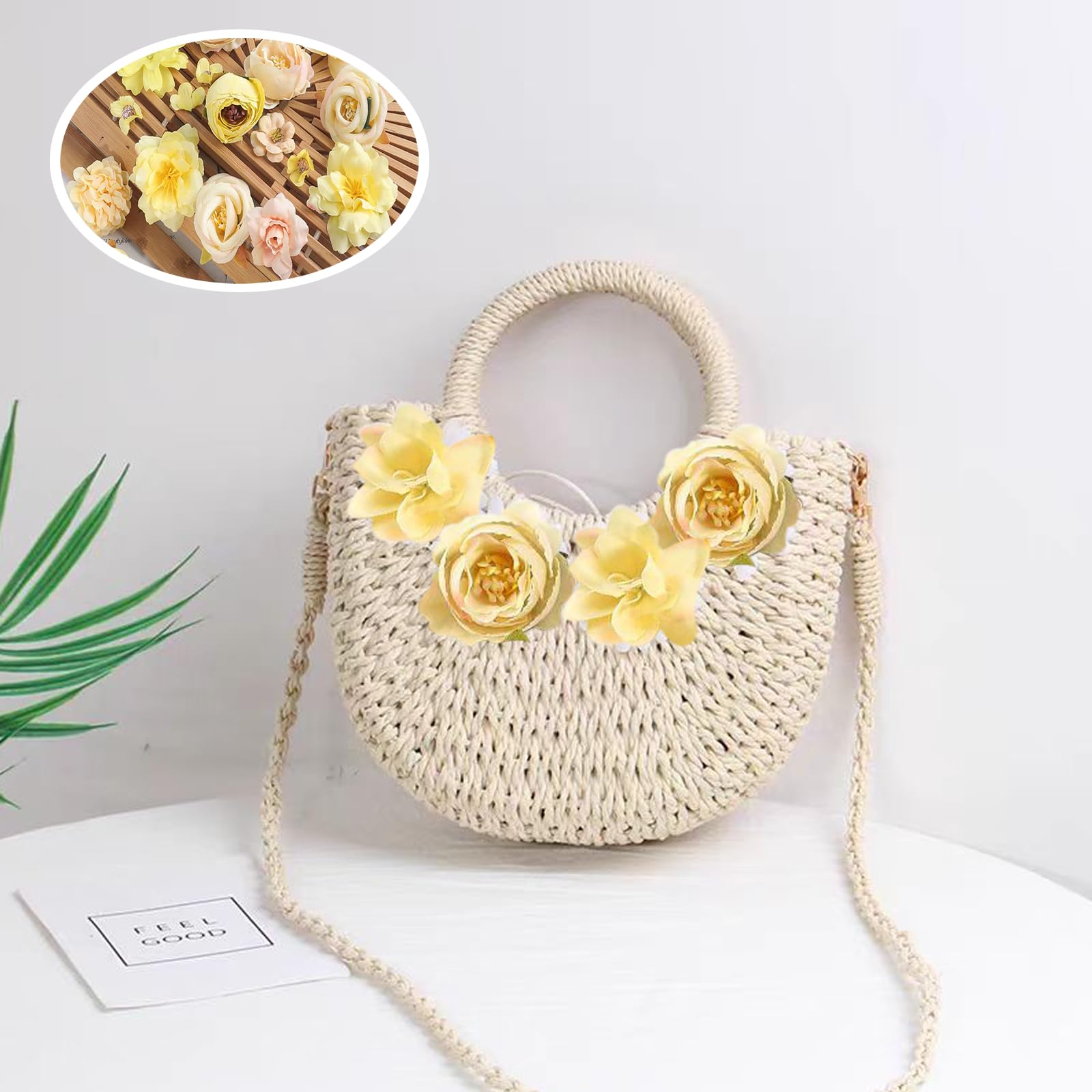 Fleurs Artificielles HNLMZ - Lot De 24 Pièces - Décoration Mariage, Fête, Artisanat - Blanc