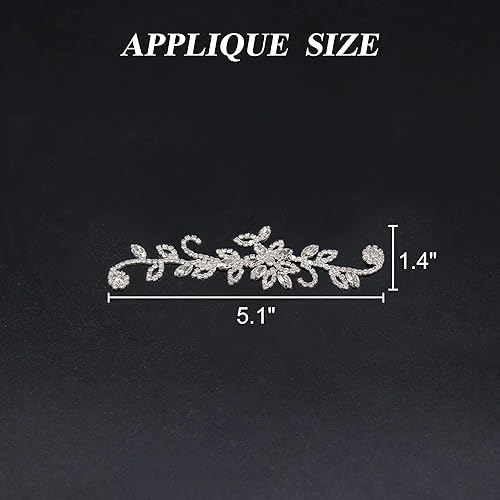 Miniatura 6 de Jerler Apliques de diamantes de imitación de cristal para coser en el cinturón, ideal para bricolaje y decoración (Aplique-20)