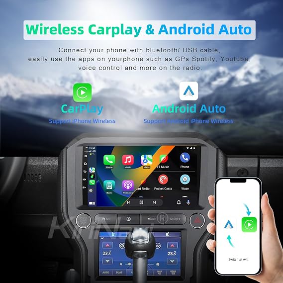 Dual Screen for Ford Mustang Car Radio 2015-2021 Head Unit Auto Stereo