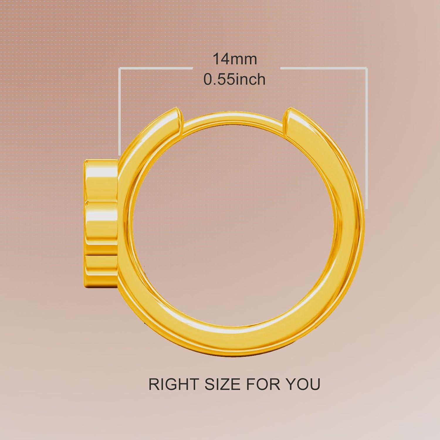 Gold Huggie Hoop Earrings for Women, 925 Sterling Silver Clover Earrings Gifts for Girls - Image 4