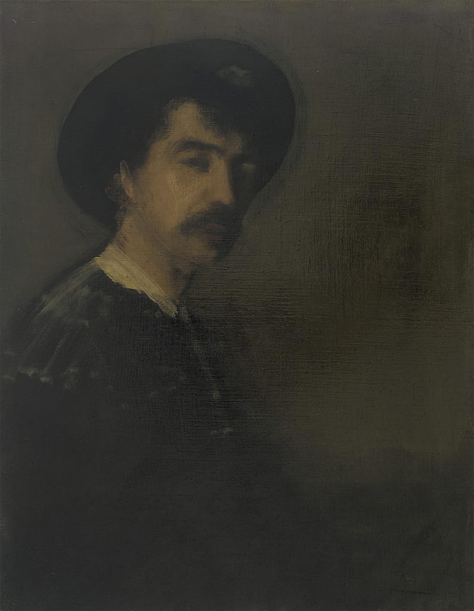 ARTXLXXBN Famous Prints Artwork Pictures Poster Painting Art Self Portrait by Jamess Abbott Mcneill Whistler Artwork Landscape Pictures for Home Decor 60x90cm