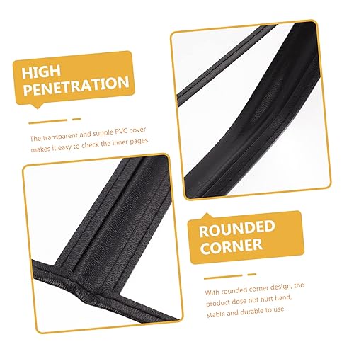 Miniatura 3 de Carpeta de recetas plegable de plástico para bebidas, carpetas de archivos de cartas, fundas para menús, cubiertas de menú de 8.5 x 11 pulgadas,