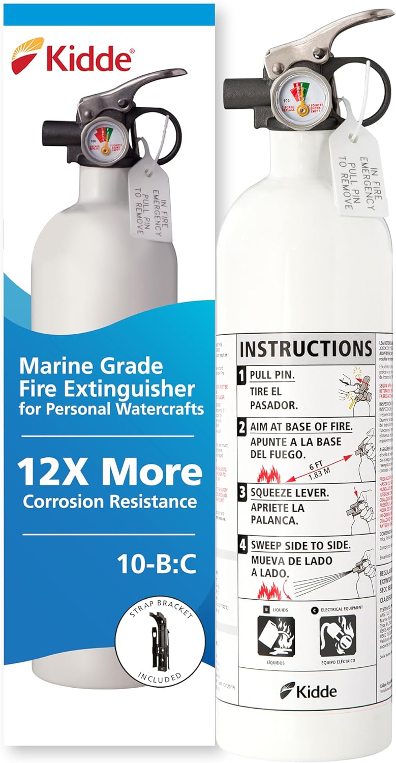 Kidde Mariner PWC Marine Fire Extinguisher for Boats, 5BC, 3.3 Lbs