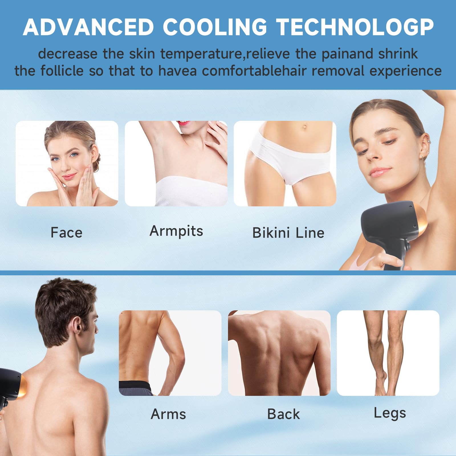 Amazon.com: Professional Hair Removal Machine,3 Wavelength