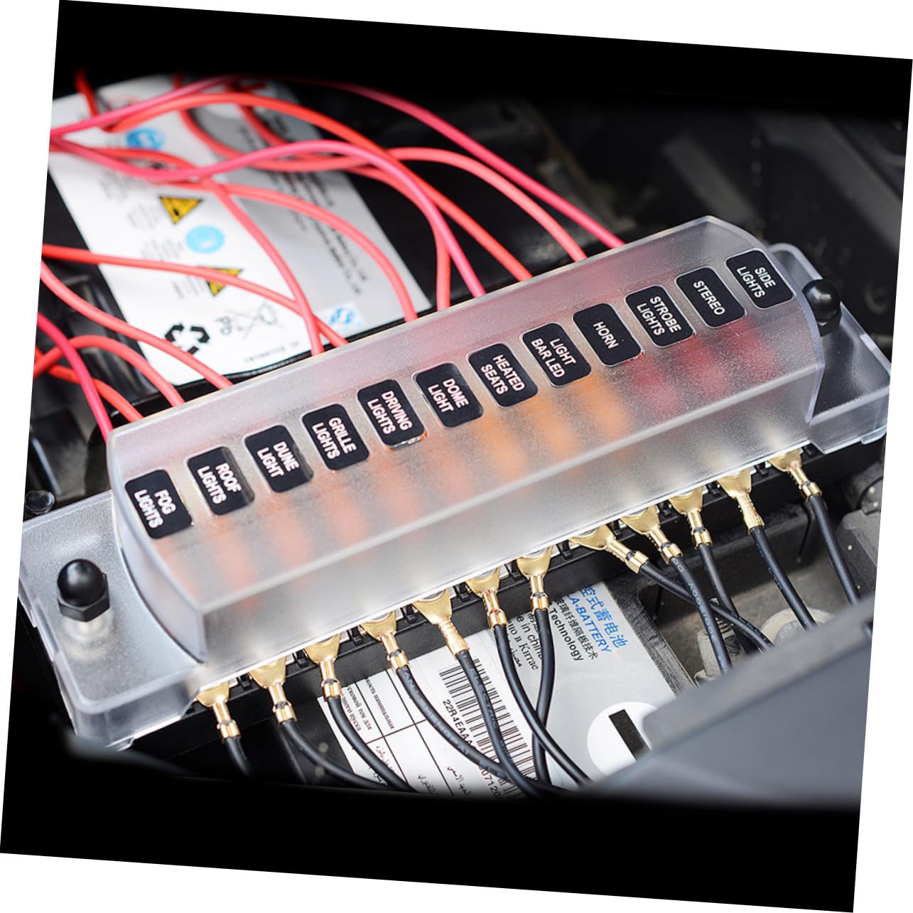 Car Plastic Fuse Box Way Flame Retardant Fuse Holder Material Cover for Automotive Boats Rvs