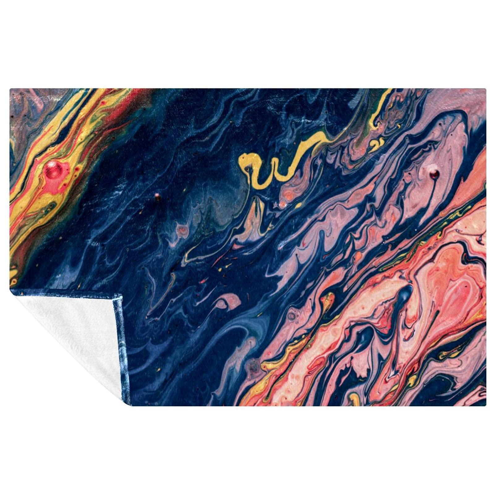 Couverture douce haut de gamme Abstracta Liquida design chaud 150x100 cm