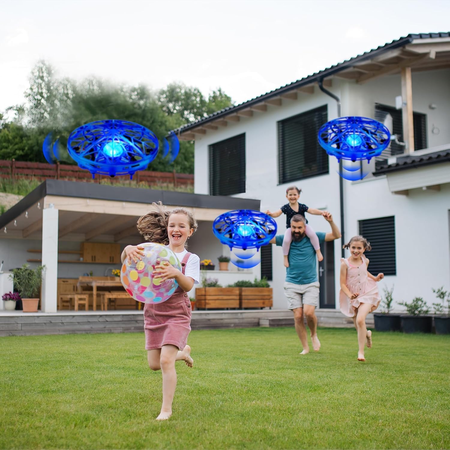 Giocattolo di elicottero volante drone UFO per bambini – Sensore di movimento 360° senza mani con fantastiche luci LED,giocattolo volante a controllo manuale, regalo per ragazzi e ragazze di 6–14 anni